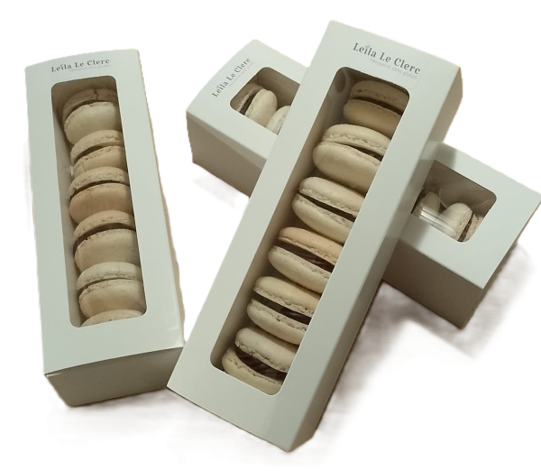 Macarons Vanille chocolat (Lot de 6)